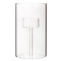 Castiçal de vidro com encaixe para velas cilíndricas de 15 cm (2 unidades) | Floristik24.pt