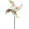 Floristik24 Moinho de vento de decoração de verão Ø14cm colorido no stick 3pcs