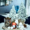 Floristik24 Abeto de inverno em uma panela, decoração de Natal, pinheiro com neve Alt.45cm