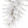 Floristik24 Enfeites para árvore de natal cones glitter branco 9cm x 4,5cm 6 unidades