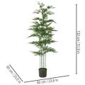 Árvore de bambu artificial, verde, 132 cm, planta de interior | Floristik24.pt