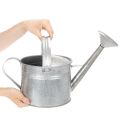 Regador vintage de zinco, 27 cm - vaso para jardim e pátio, floreira de metal | Floristik24.pt