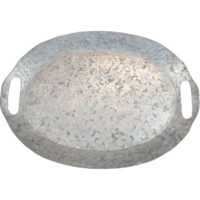 Floristik24 Bandeja decorativa bandeja metálica oval bandeja de zinco 47×34×3cm