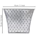 Panela de zinco com padrão de diamante, 15 cm de altura | Floristik24.pt
