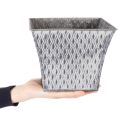 Panela de zinco com padrão de diamante, 15 cm de altura | Floristik24.pt