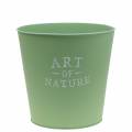 Floristik24 Vaso de flores de zinco Art of Nature verde menta Ø17,5cm A15cm