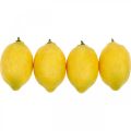 Floristik24 Frutas artificiais, limão, frutas decorativas C8,5cm Ø5cm 4 unidades