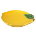 Floristik24 Prato limão prato decorativo cerâmica amarelo limão 20×16cm