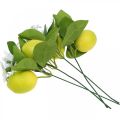 Floristik24 Ramo Deco limão e flores ramo artificial decoração de verão 26cm 4pcs