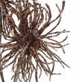 Floristik24 Ramo de clematis artificial de cobre com glitter 46cm