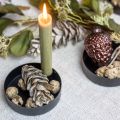 Floristik24 Cones de cipreste naturais, decoração de Natal, cones de artesanato banhados a ouro Ø2–3cm H2,5–3,5g 330g
