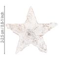 Mini estrelas de bétula de 2 cm a 2,5 cm, pintadas de branco, 150 unidades | Floristik24.pt