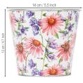 Vaso de flores, decoração de primavera, floreira, metal, Ø14cm A12,5cm | Floristik24.pt