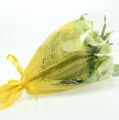 Floristik24 Saco de flores com padrão de juta amarelo L 36 cm L 25 cm - 12 cm 50p