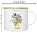 Caneca/vaso decorativo para plantas, esmaltado, Ø11,5 cm x 10 cm | Floristik24.pt