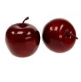 Floristik24 Vermelho maçã decorativo, 6cm brilhante 6 unidades