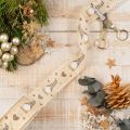 Fita decorativa com gnomos e corações para presentes e artesanato, 40 mm x 15 m | Floristik24.pt