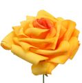 Floristik24 Rosas de espuma amarelo escuro Ø10cm 8pcs
