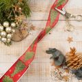 Fita de presente em formato de árvore de Natal com estrelas, 40 mm, 15 m | Floristik24.pt