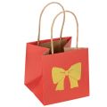 Floristik24 Sacola de presente de papel com estampa de fita, 12 cm, pacote com 8 unidades