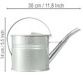 Regador decorativo vintage, metal, prateado, vaso de 1,25 l | Floristik24.pt
