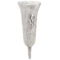 Floristik24 Jarra para sepultura Cinzenta Vaso para enfiar Calla A32,5cm