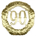 Floristik24 Aniversário número 90 em ouro Ø40cm