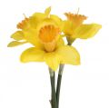 Floristik24 Narcisos artificiais flores de seda narcisos amarelos 40cm 3uds