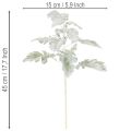 Ramo artificial de Senecio (erva-de-são-jacó), trabalhado com detalhes minuciosos, 45 cm, 3 peças. | Floristik24.pt