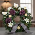 Copo-de-leite artificial com estames amarelos, flores decorativas, 35 cm, 10 peças | Floristik24.pt