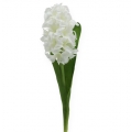 Floristik24 Flores de seda jacinto branco 33 cm