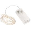 Floristik24 Cordão de luzes LED para uso interno, alimentado por bateria, branco quente, 30 LEDs, 3m, 6 peças