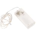 Floristik24 Cordão de luzes LED a bateria para uso interno, branco quente, 10 LEDs, 1 m de comprimento, 6 unidades.
