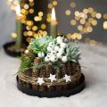 Bandeja de metal redonda para velas preta Ø20cm Alt.2,5cm 2 unidades | Floristik24.pt