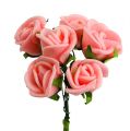 Floristik24 Mini rosas de espuma Ø 2cm rosa 72 unidades