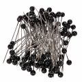 Floristik24 Alfinetes com cabeça de pérola Ø6mm 65mm Preto