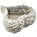 Penas de coração de planta fundidas em pedra coração cinza branco 13 × 12 × 6 cm 2 unidades | Floristik24.pt