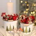 Conjunto de 2 figuras decorativas de cogumelo Amanita muscaria, menina e menino, com rosto, 13 cm. | Floristik24.pt