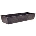Floristik24 Vaso de plástico cinza versátil – retangular, 37 cm – ideal para jardinagem interna e externa.