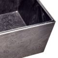 Vaso de plástico cinza versátil – retangular, 37 cm – ideal para jardinagem interna e externa. | Floristik24.pt