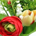 Floristik24 Buquê de ranúnculo, buquê de tulipa, vermelho