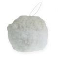 Floristik24 Bola de neve com glitter, branco Ø20cm