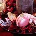 Enfeite de árvore de Natal em formato de macaron, 6 cm | Floristik24.pt