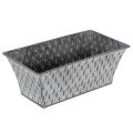 Floristik24 Tigela de zinco com padrão de diamante, 22 cm × 12 cm