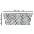 Tigela de zinco com padrão de diamante, 22 cm × 12 cm | Floristik24.pt